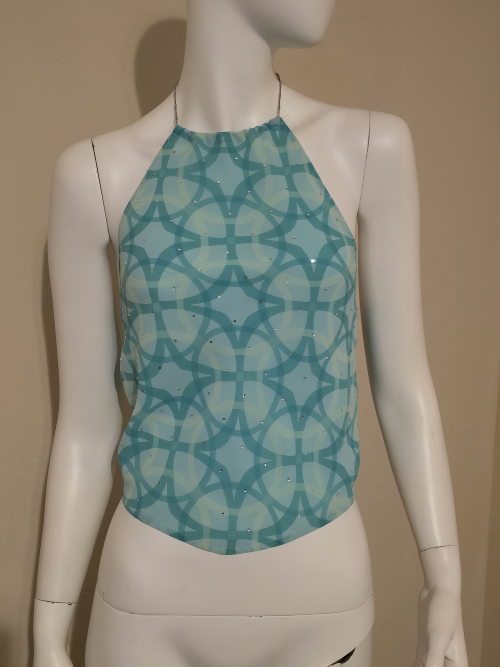 Express SX Light Aqua HALTER TOP